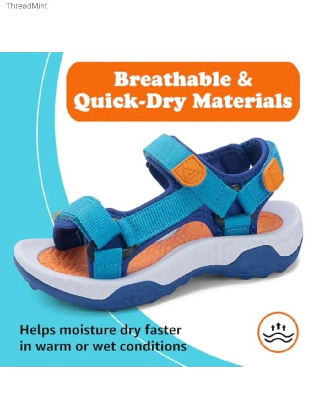 Toddler Boys Girls Sports Sandals Adjustable Straps Open-Toe